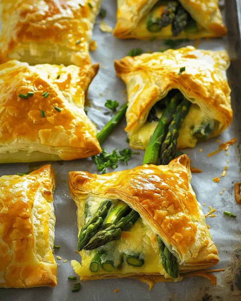 Cheese & Asparagus Puffs {Pastry Parcels}