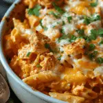 Cheesy Buffalo Chicken Pasta Bake