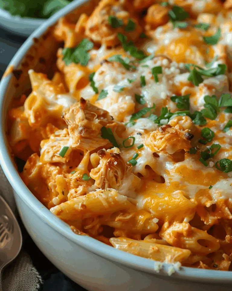 Cheesy Buffalo Chicken Pasta Bake