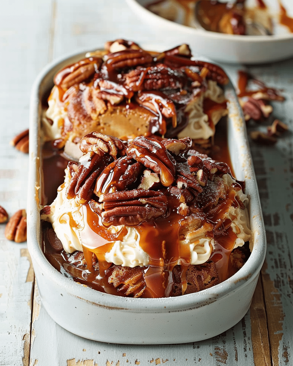Choc, Pecan and Caramel Pikelet Pudding