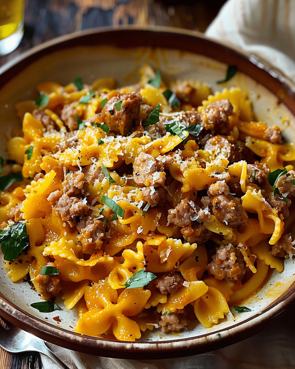 Cozy Autumn Sausage Pasta Squash Recipe for Fall Dinners