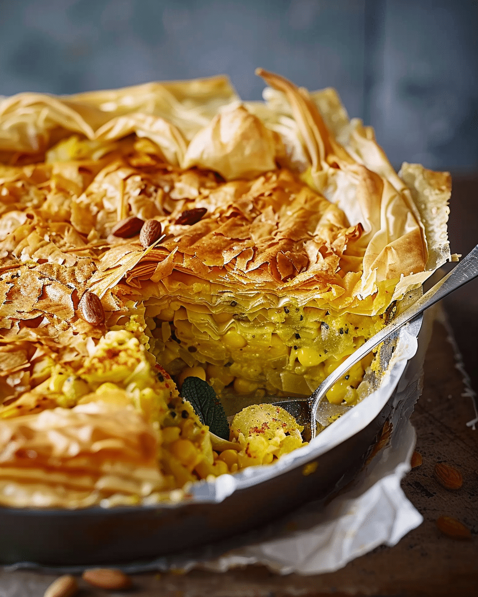 Curried Filo Pie