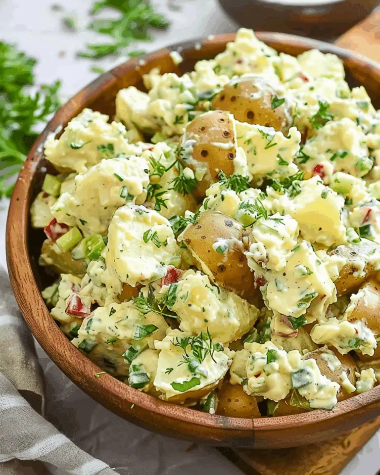 Easy No Egg Potato Salad Recipe with Creamy Herb Dressing