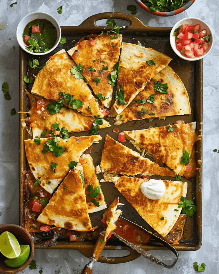GIANT Baked Chicken Quesadilla {One Pan}