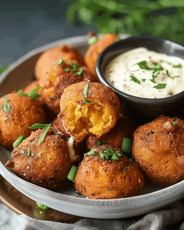 Green Chile Hush Puppies with Garlic Aioli