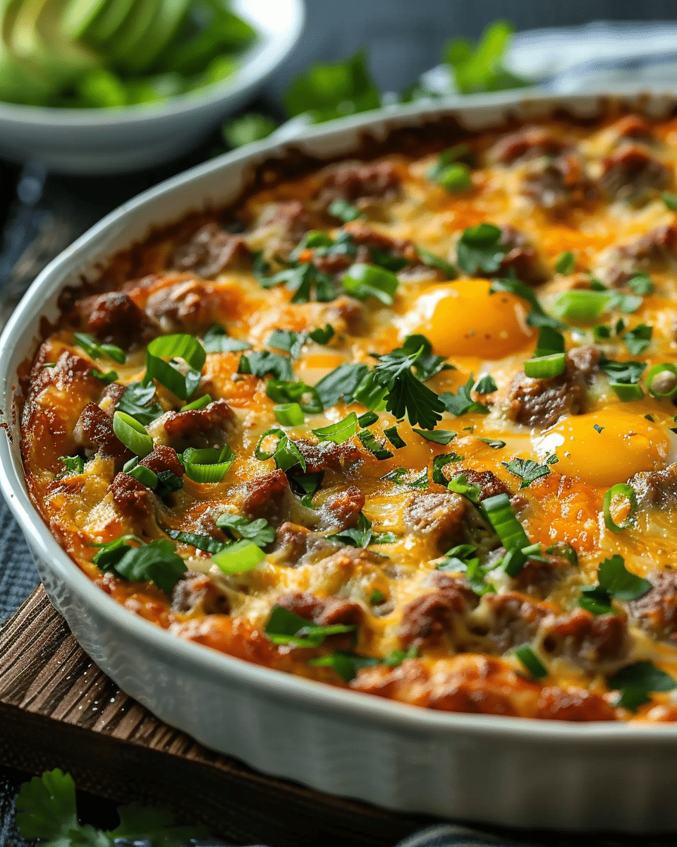 Keto Sausage and Egg Breakfast Casserole Recipe