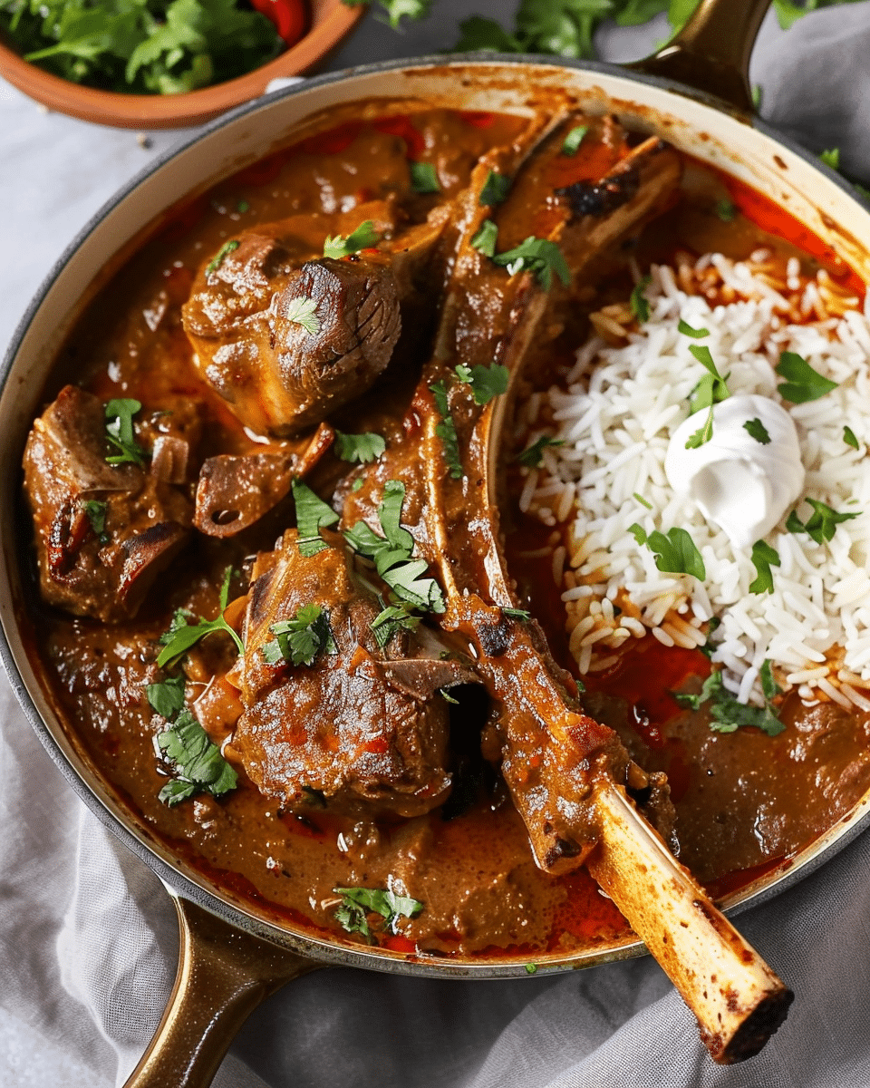 Lamb Kalya with Yogurt and Cream