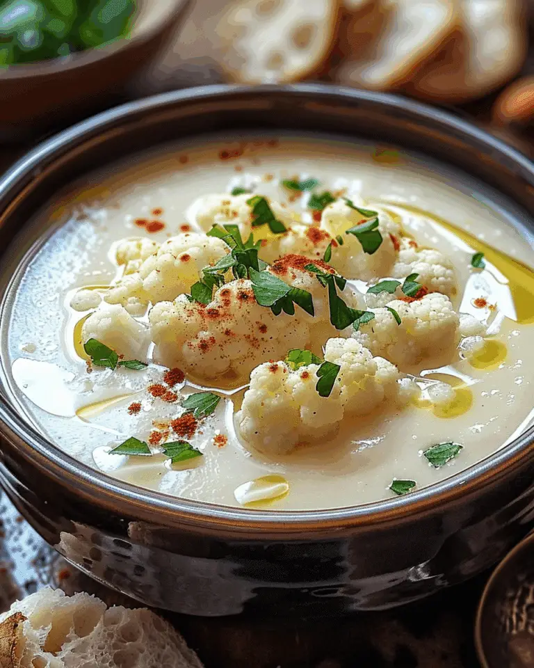 Mediterranean Cauliflower Soup