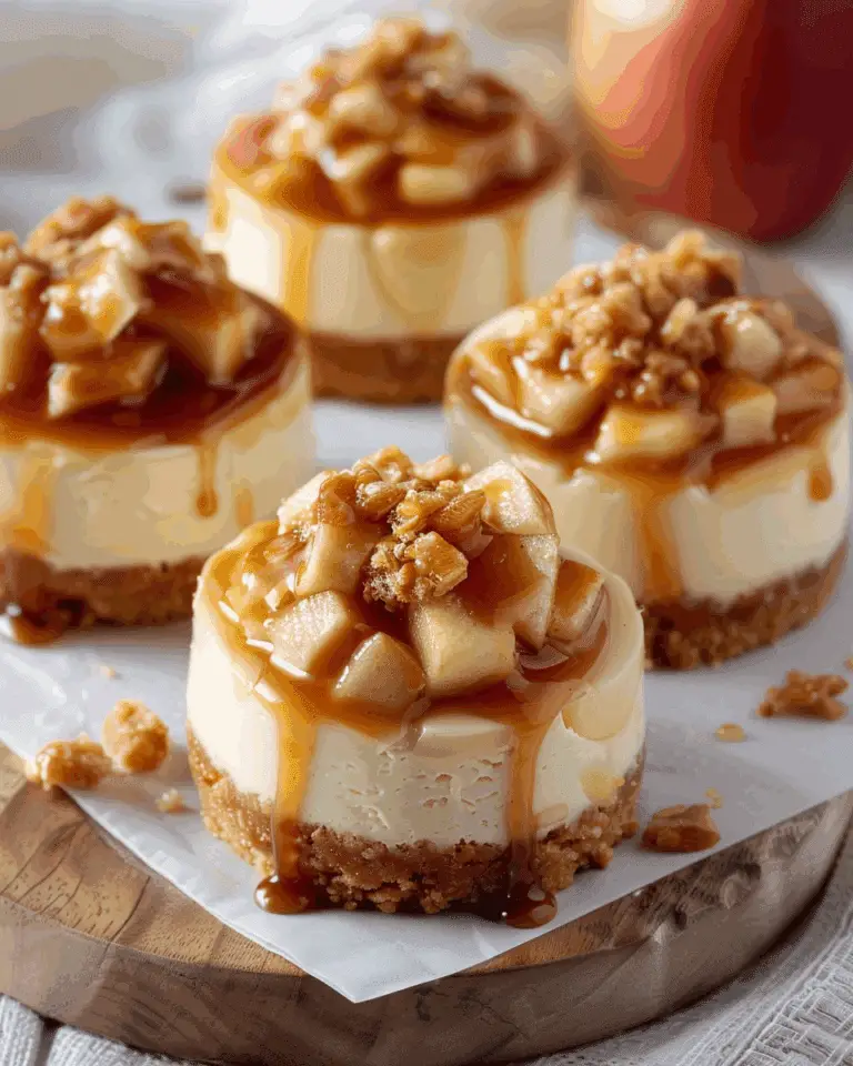Mini Caramel Apple Cheesecakes