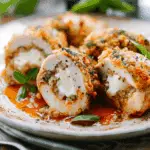 Mozzarella Stuffed Chicken Rolls