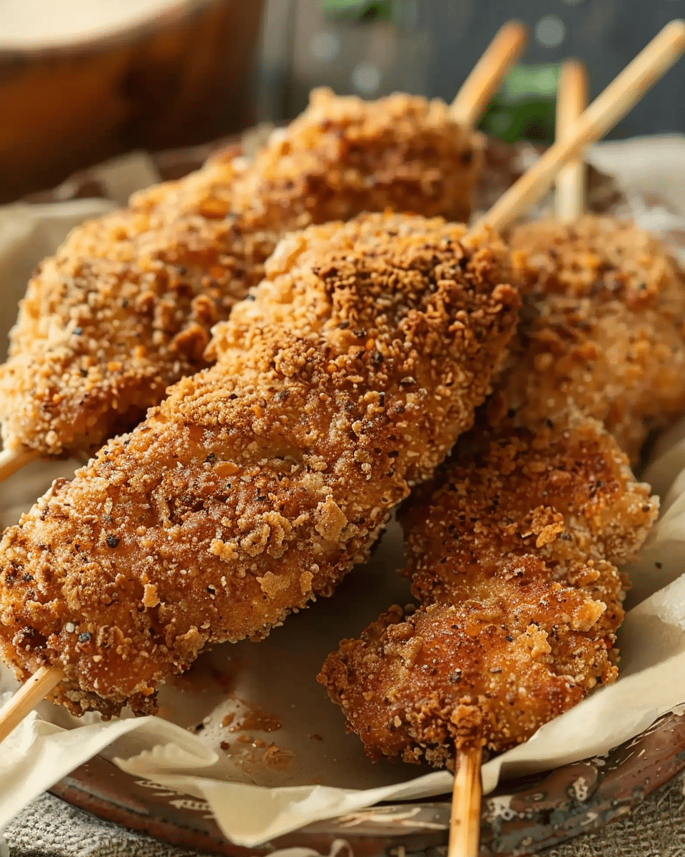 Oven-Fried Chicken on a Stick