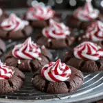 Peppermint Chocolate Blossom Cookies