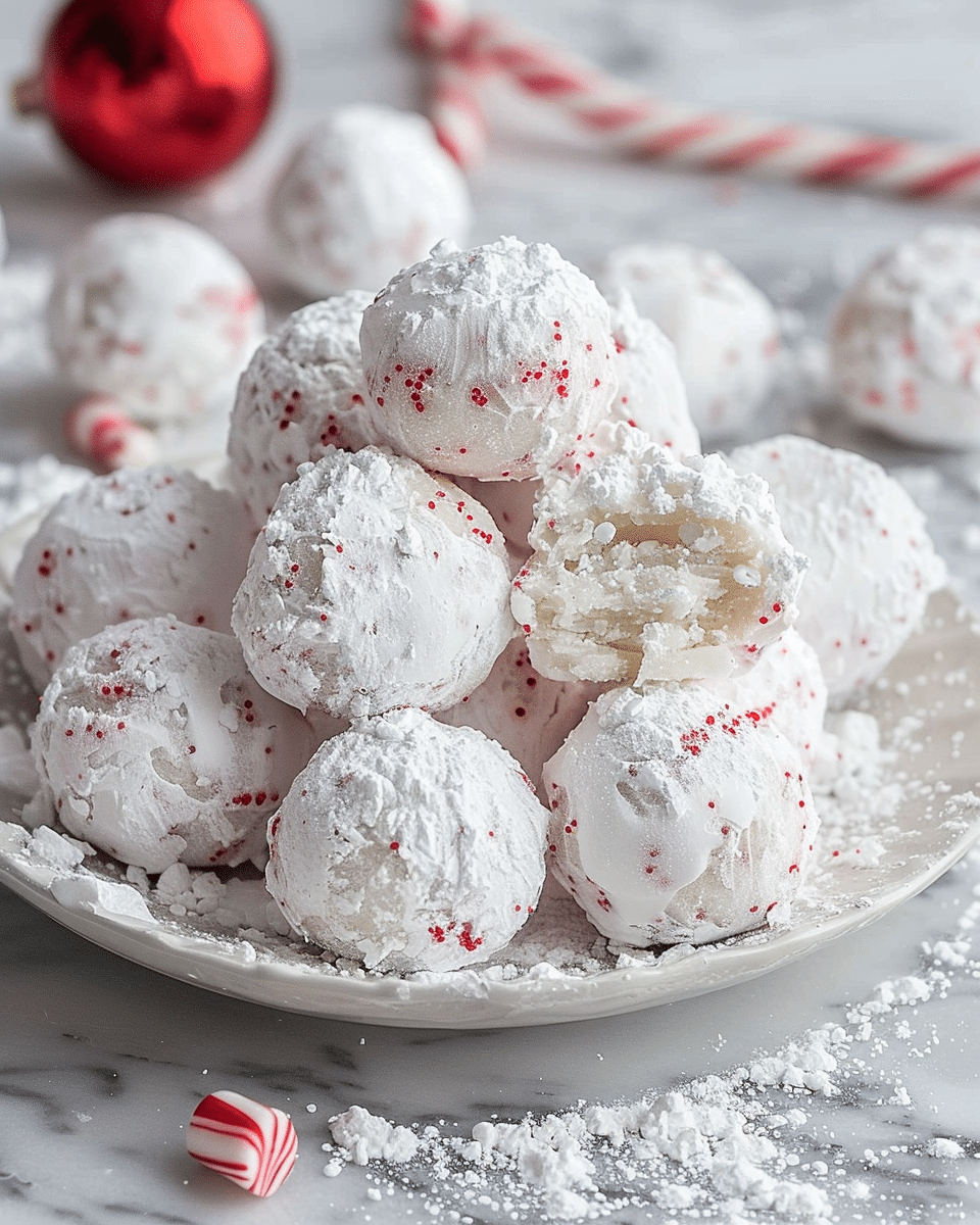 Peppermint Snowball Cookies Recipe