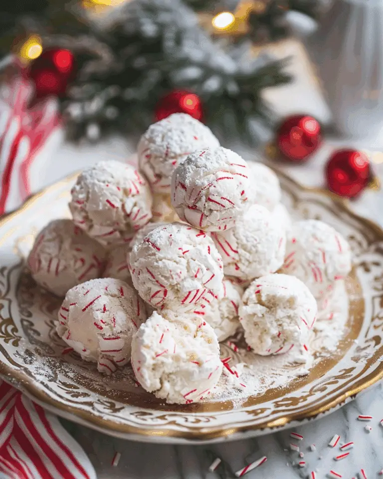 Peppermint Snowball Cookies Recipe