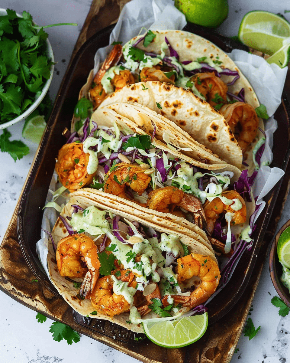 Prawn Tacos with Zesty Dressing