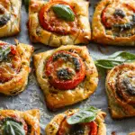 Puff Pastry Pesto Pizza Bites