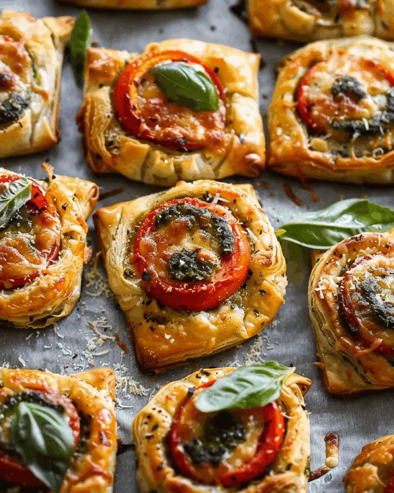 Puff Pastry Pesto Pizza Bites