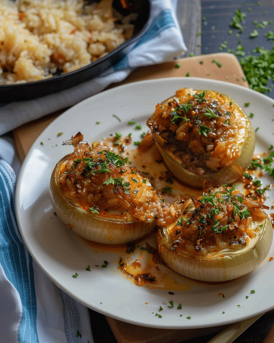 Rice Stuffed Onions - Sogan Dolmasi