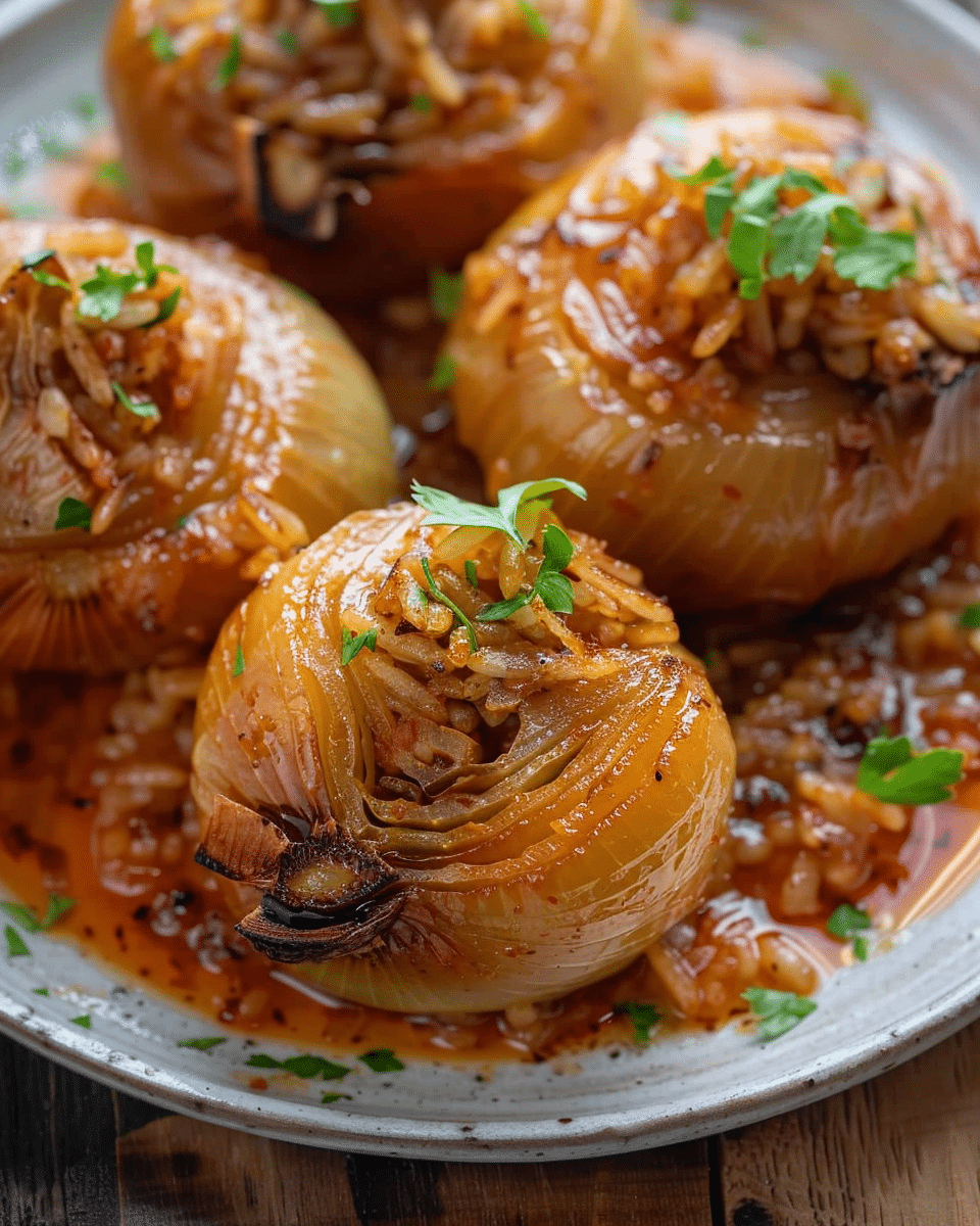 Rice Stuffed Onions - Sogan Dolmasi