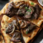 Steak and Caramelized Onion Flatbreads Recipe
