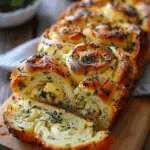 Swirled Garlic Herb and Cheese Bread