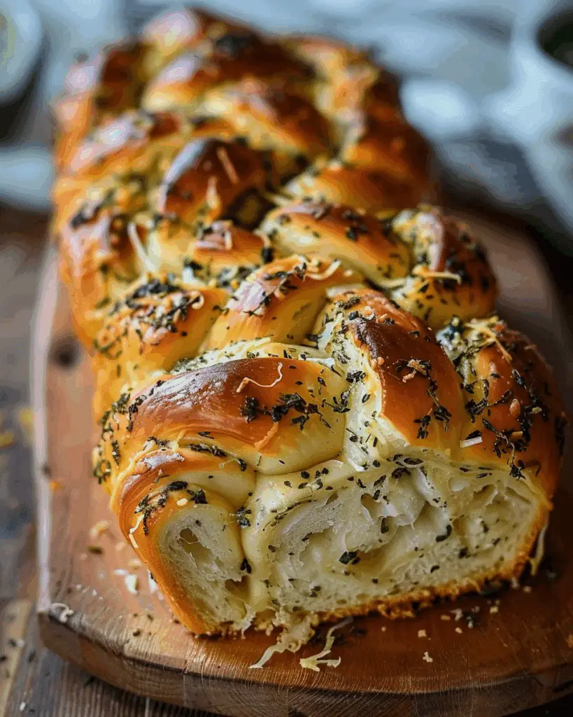 Swirled Garlic Herb and Cheese Bread