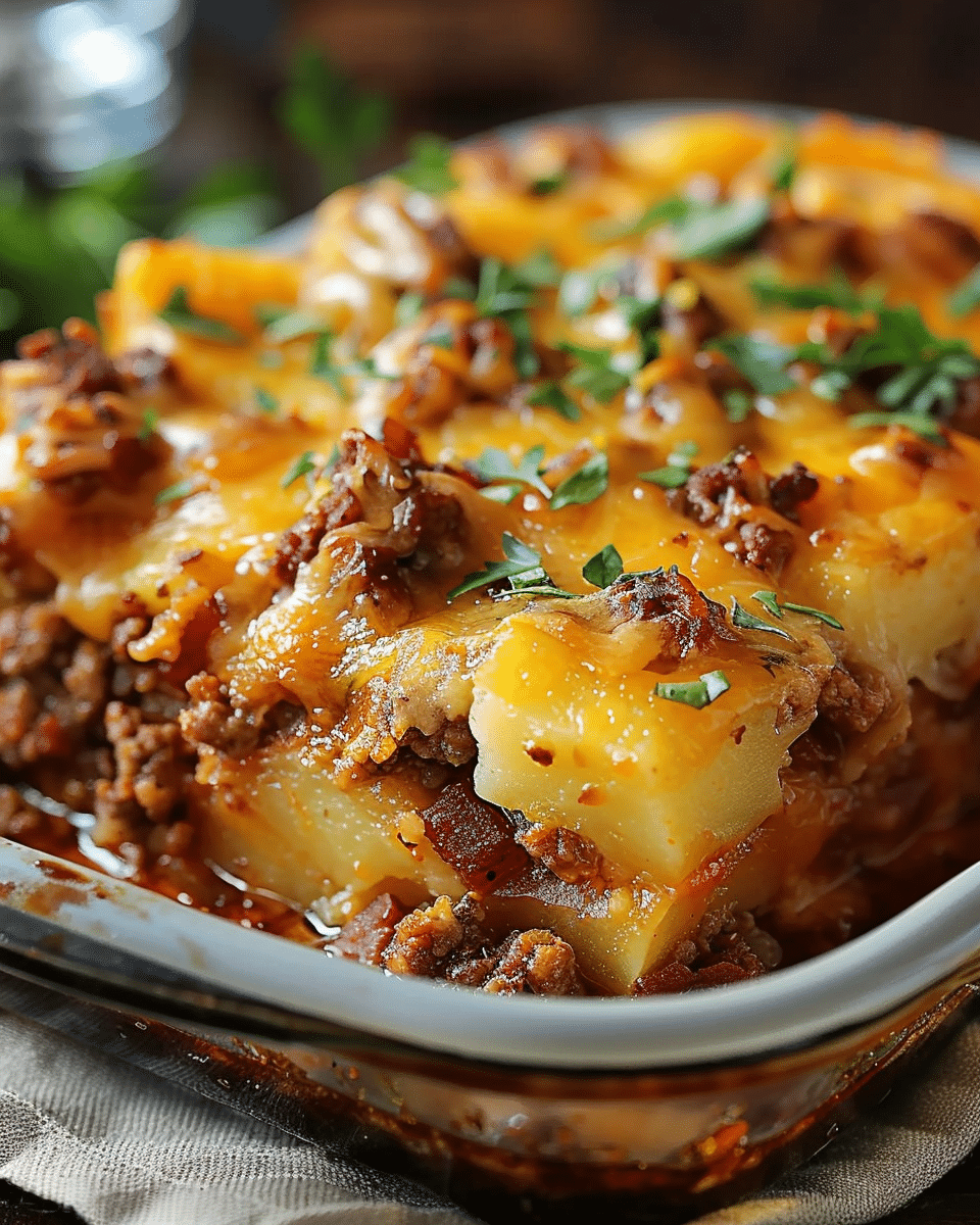 Tasty Loaded Potato Meatloaf Casserole