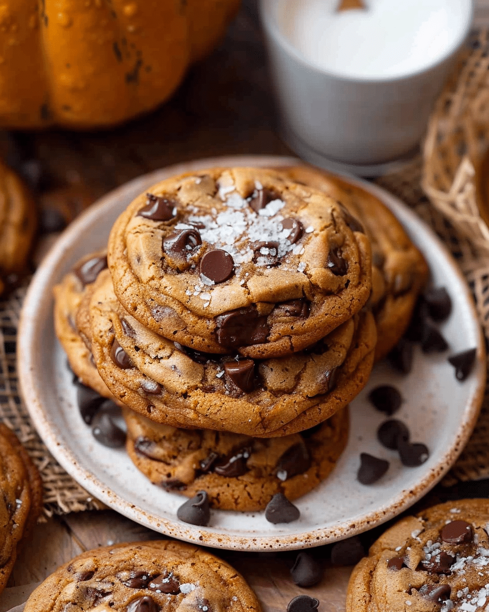 Chewy Pumpkin Chocolate Chip Cookies