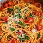 Tomato Pasta {Easiest Ever One Pan Spaghetti}