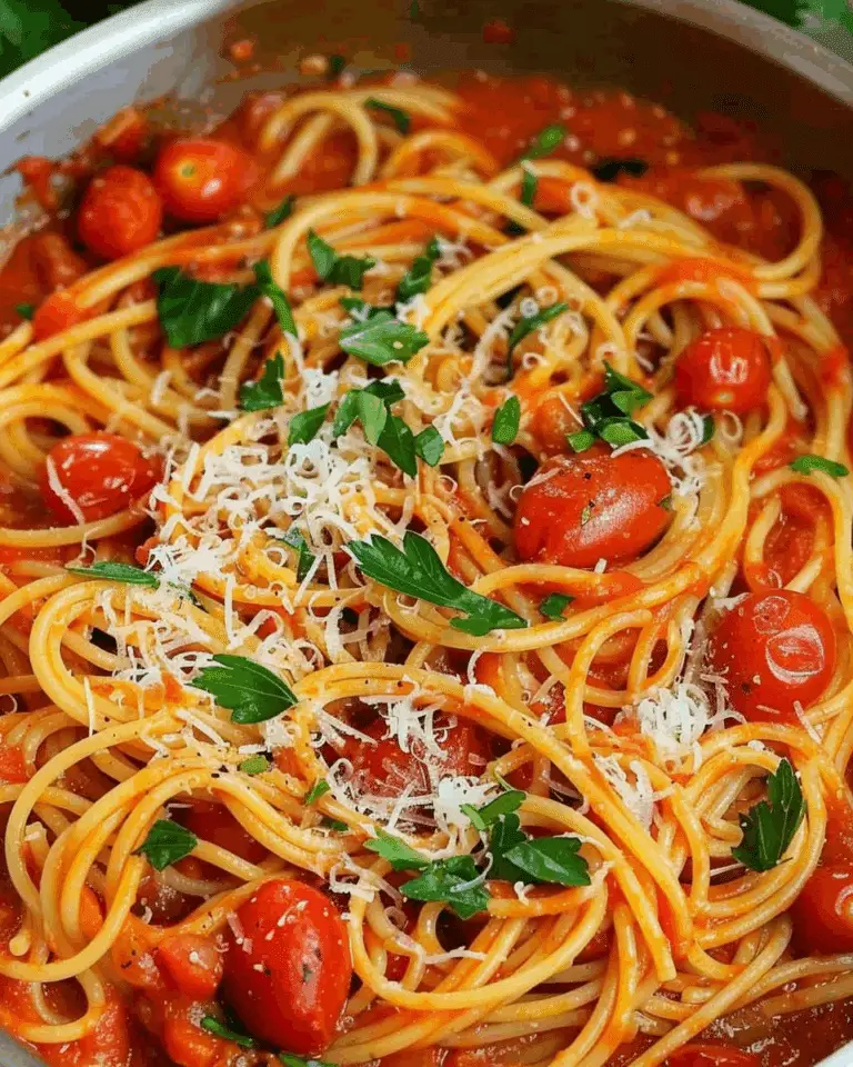 Tomato Pasta {Easiest Ever One Pan Spaghetti}