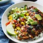 15-Minute Cajun Chicken with Corn and Avocado Salsa