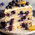 Blueberry Cake with Lemon Frosting