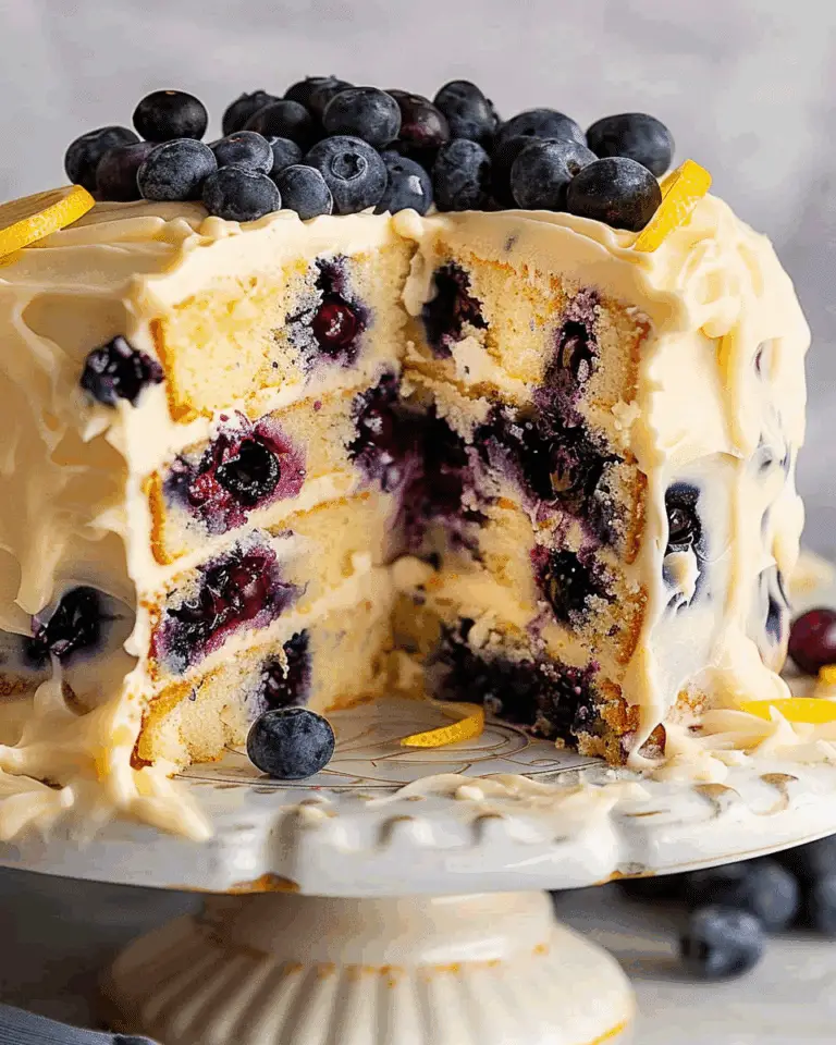 Blueberry Cake with Lemon Frosting