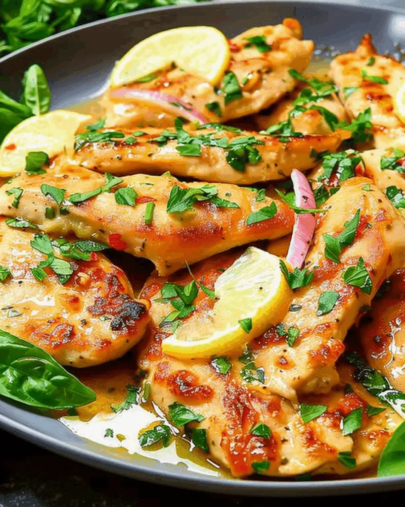 Chicken Scaloppine with Lemon & Herbs