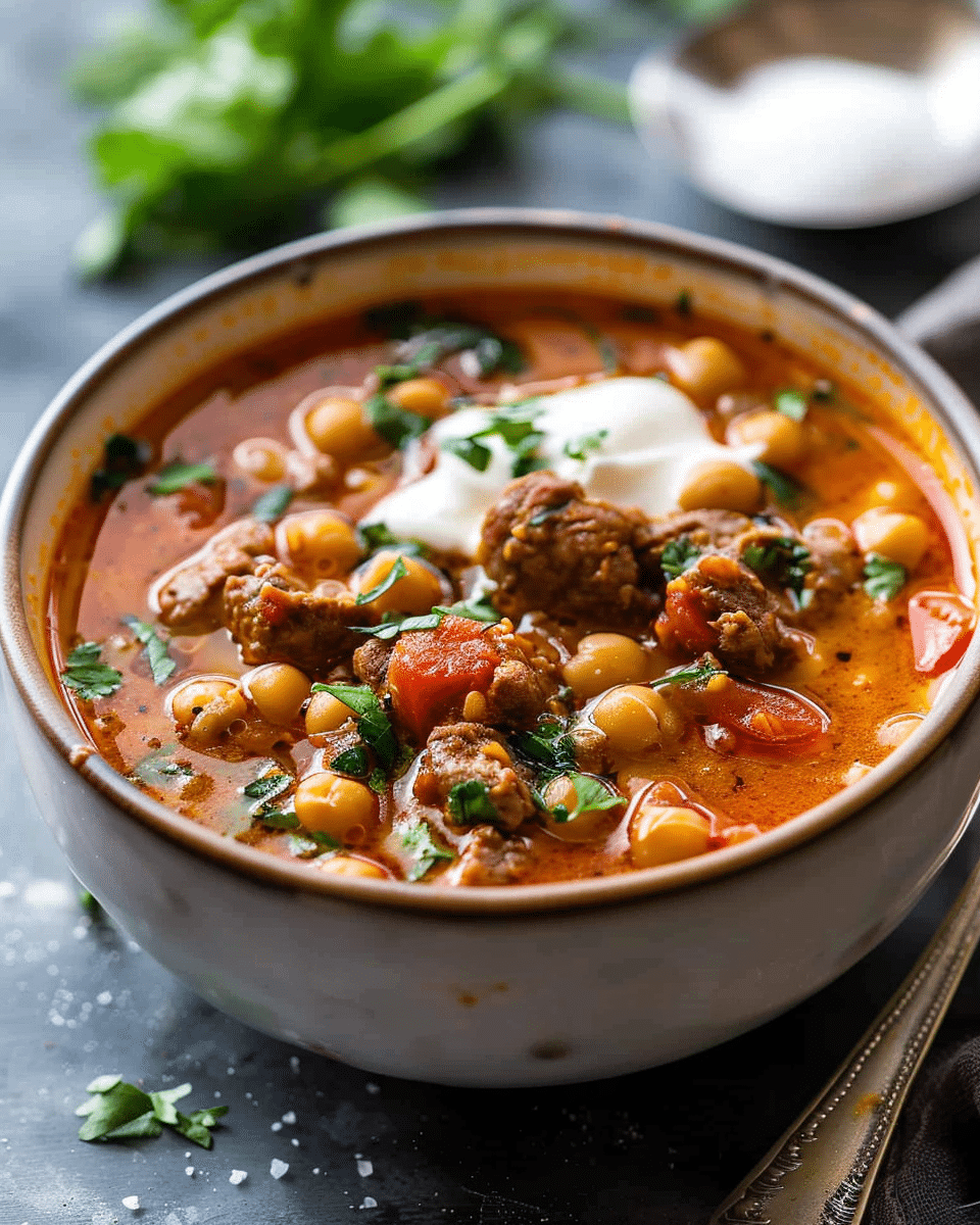 Chickpea Lamb Shawarma Soup