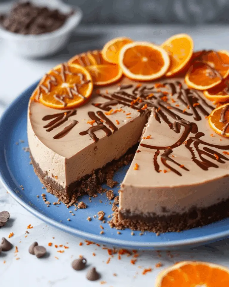 Chocolate Orange Cheesecake {No Bake Recipe}