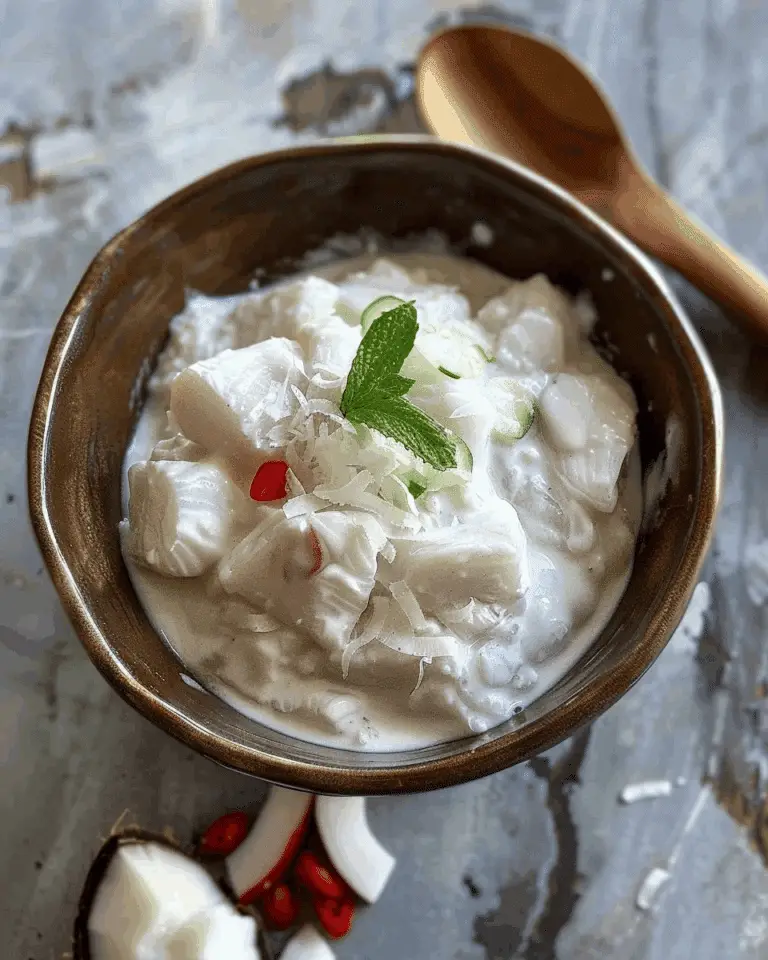 Coconut Cream Raw Fish