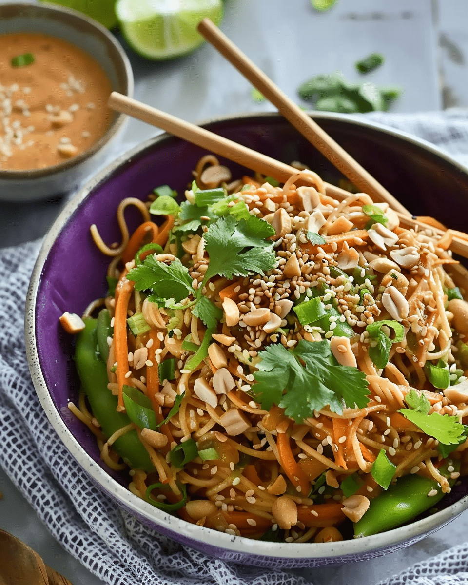 Cold Sesame Peanut Pasta Salad
