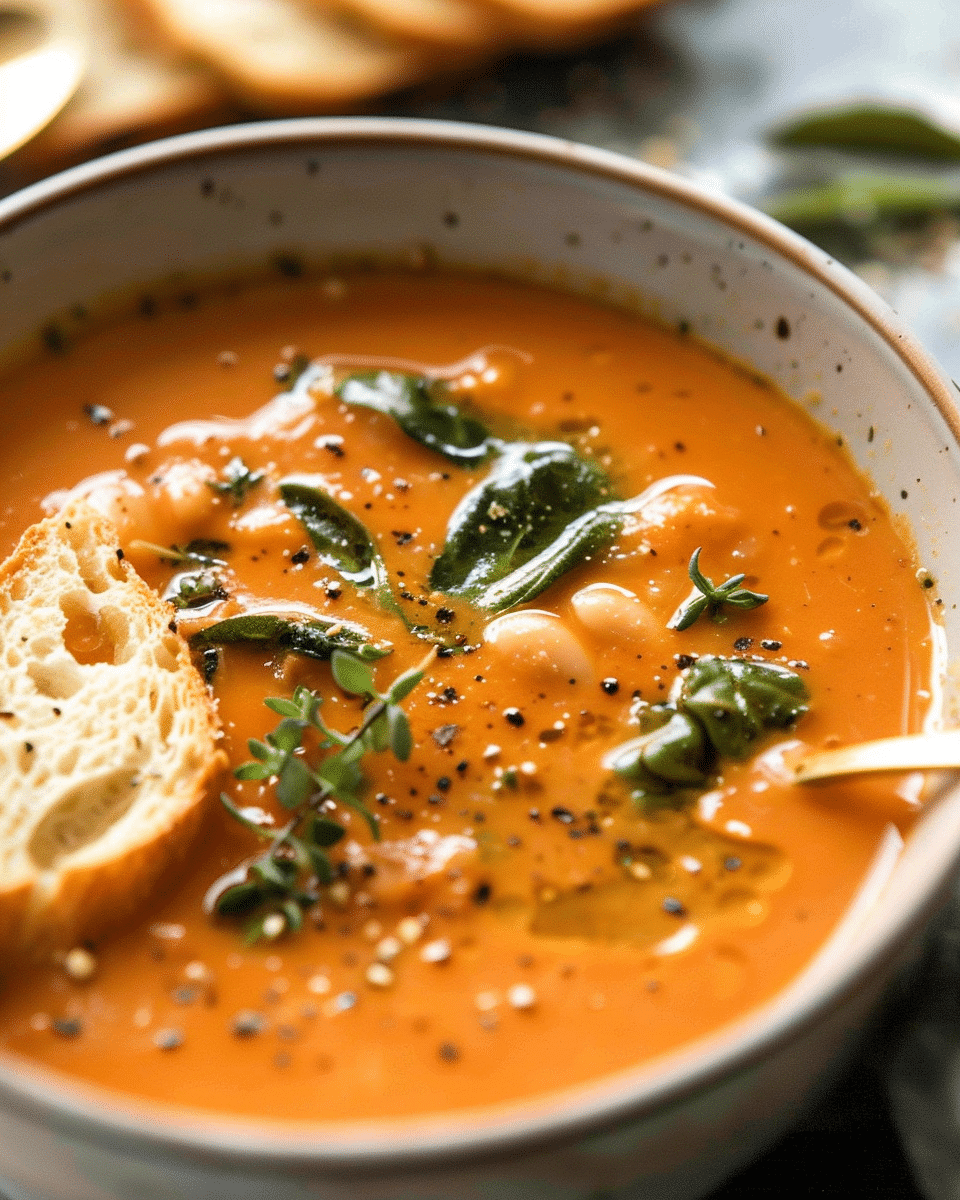 Creamy Tomato Bean Soup