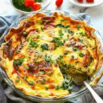 Crustless Quiche {Easy Vegetarian Recipe}