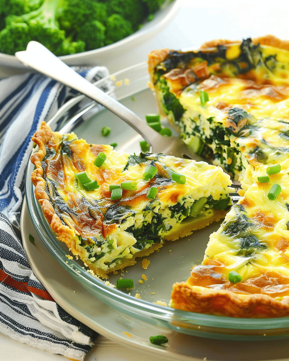 Crustless Quiche {Easy Vegetarian Recipe}