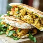Curried Chicken Salad Sandwiches with Naan