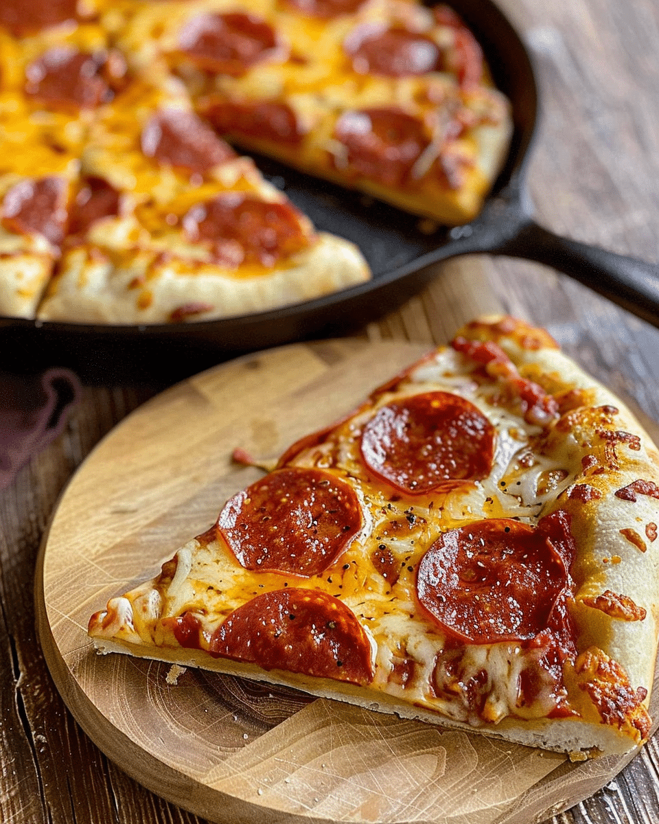 Deep Dish Pepperoni Pizza