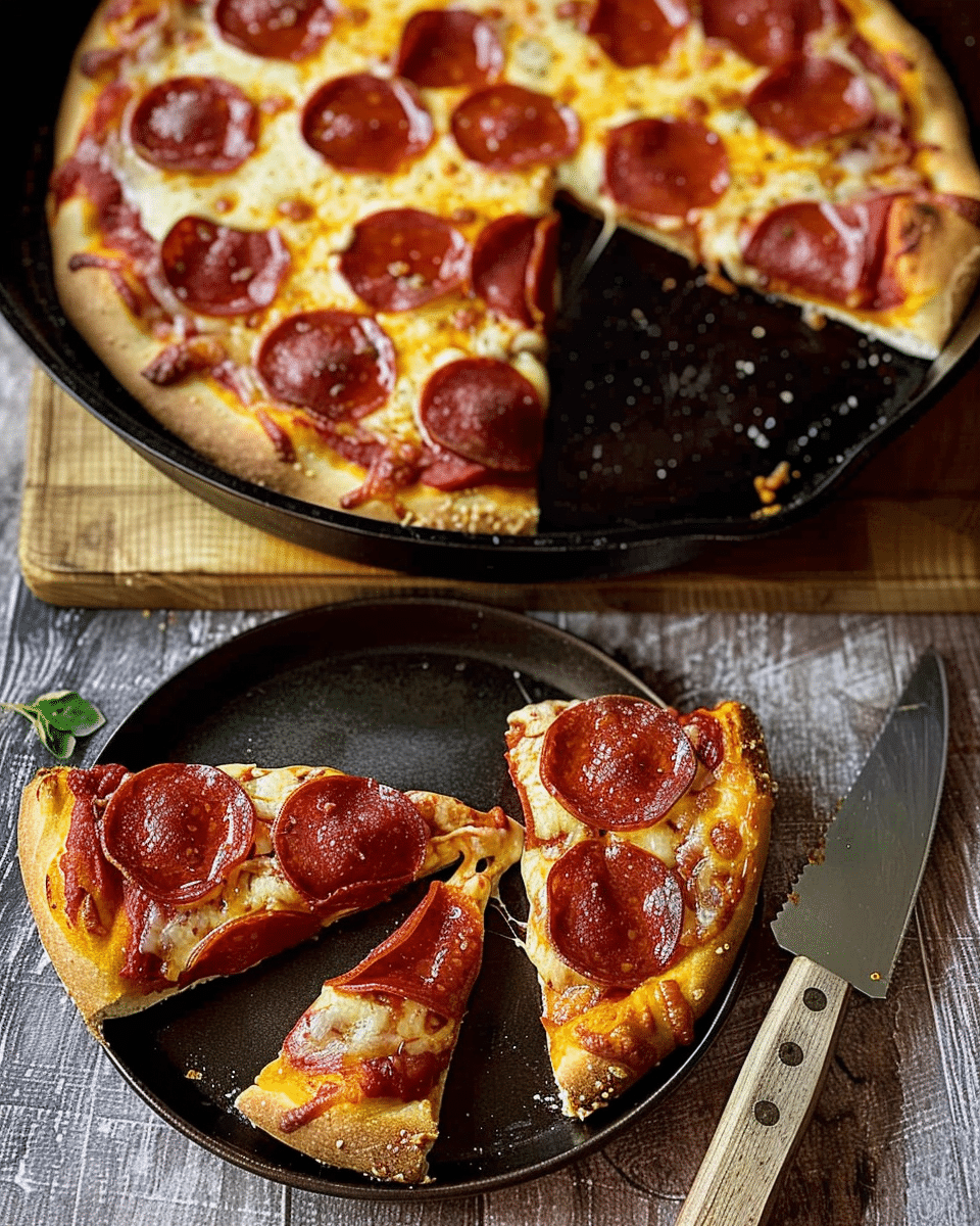 Deep Dish Pepperoni Pizza