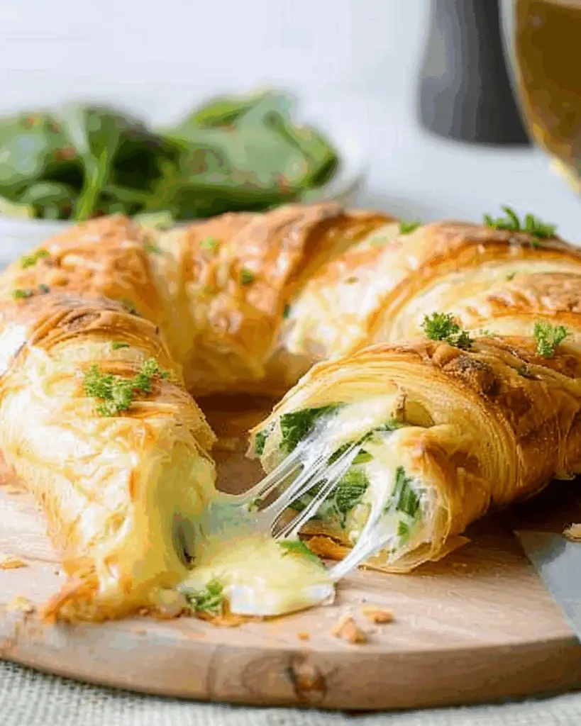 Easy Air Fryer Brie and Spinach Danish
