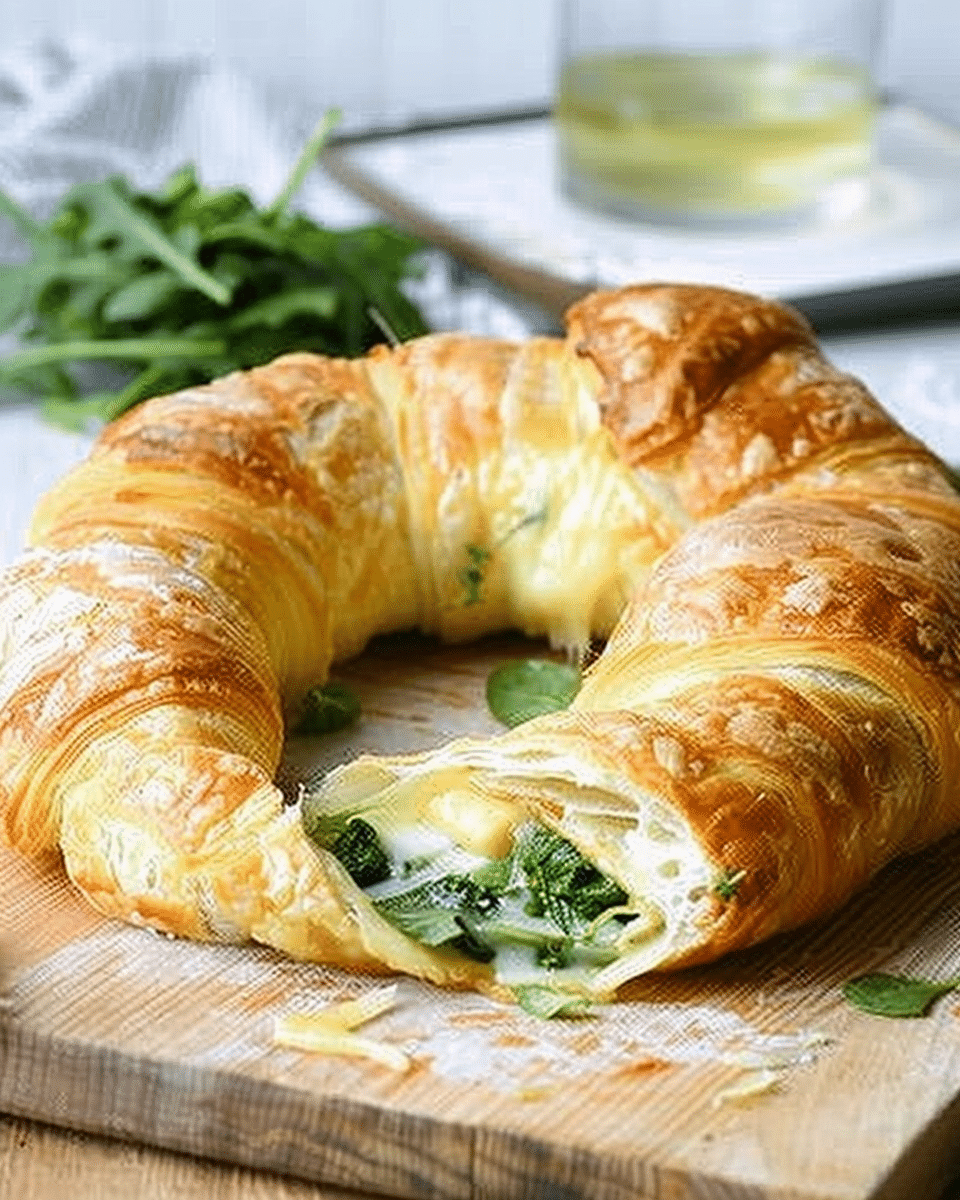 Easy Air Fryer Brie and Spinach Danish