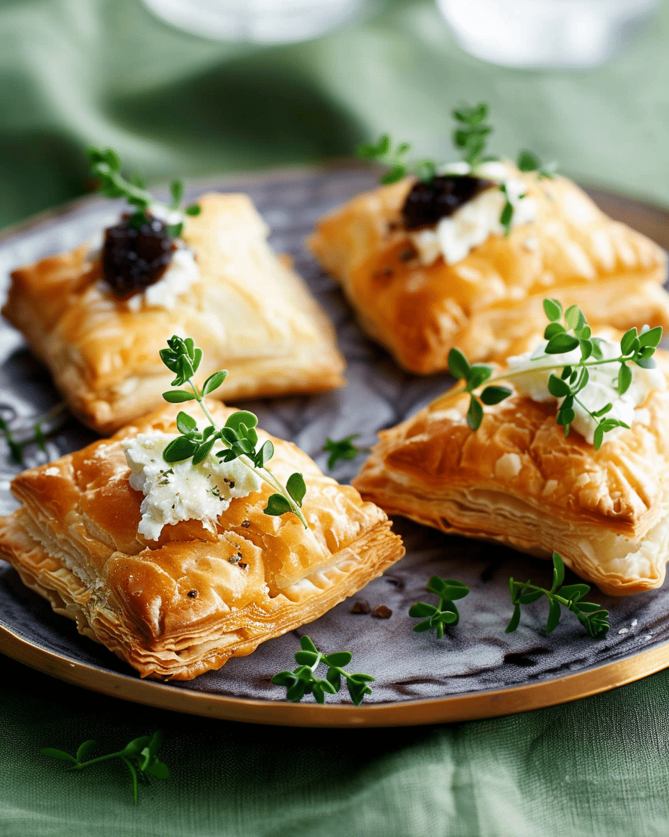 Goats Cheese and Turkey Puffs with Quince Paste