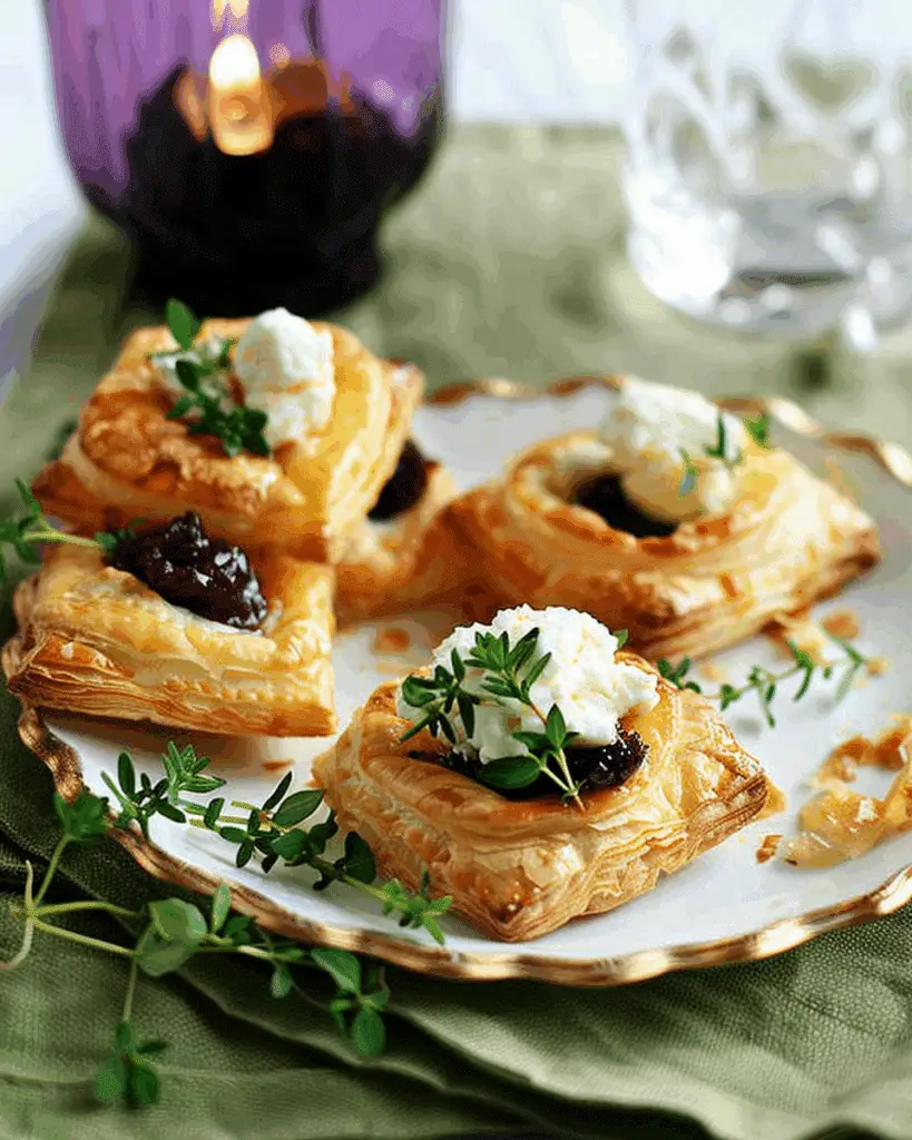 Goats Cheese and Turkey Puffs with Quince Paste