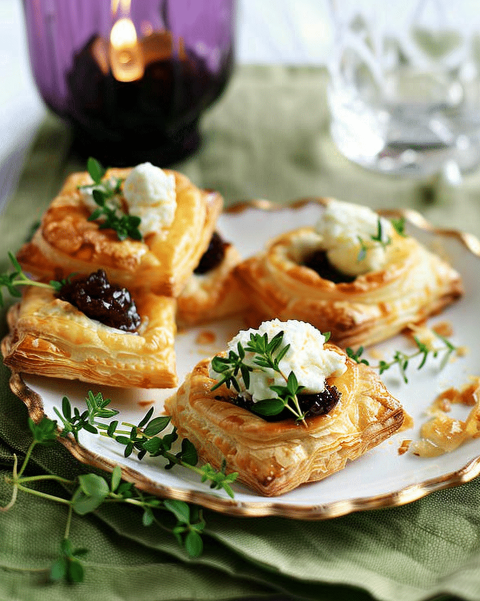 Goats Cheese and Turkey Puffs with Quince Paste