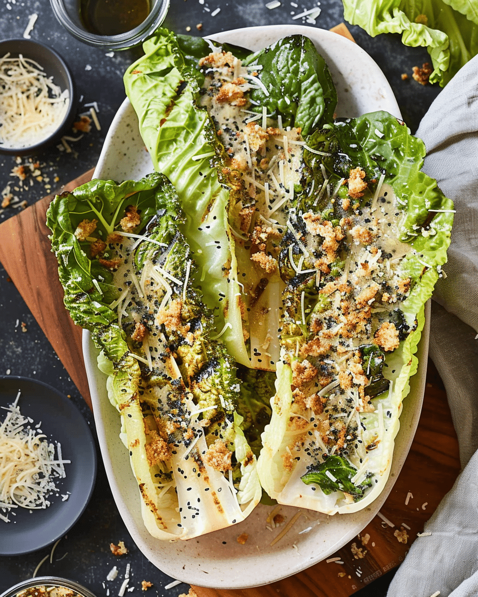 Grilled Romaine Caesar Salad